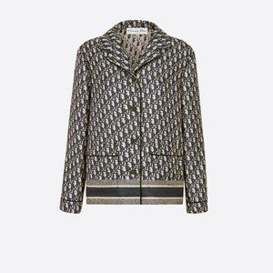 Dior JACKET Dior Oblique Silk Twill SS22 NWT $3000 Fr34